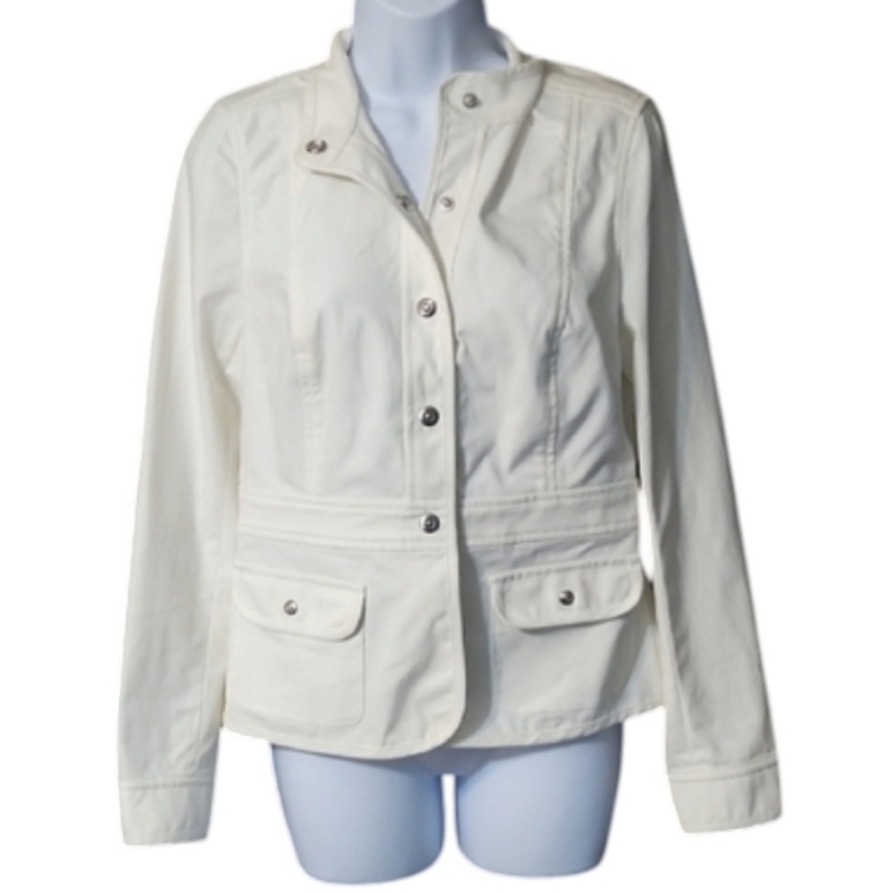 Real Clothes White Denim Jacket